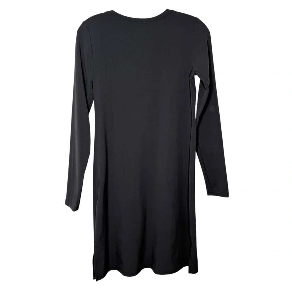 Solumbra 100% UV Protection StretchShade Travel Long Sleeve Dress Black XS - Picture 3 of 8